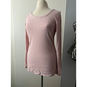 Chaser waffle fabric long sleeve top size medium